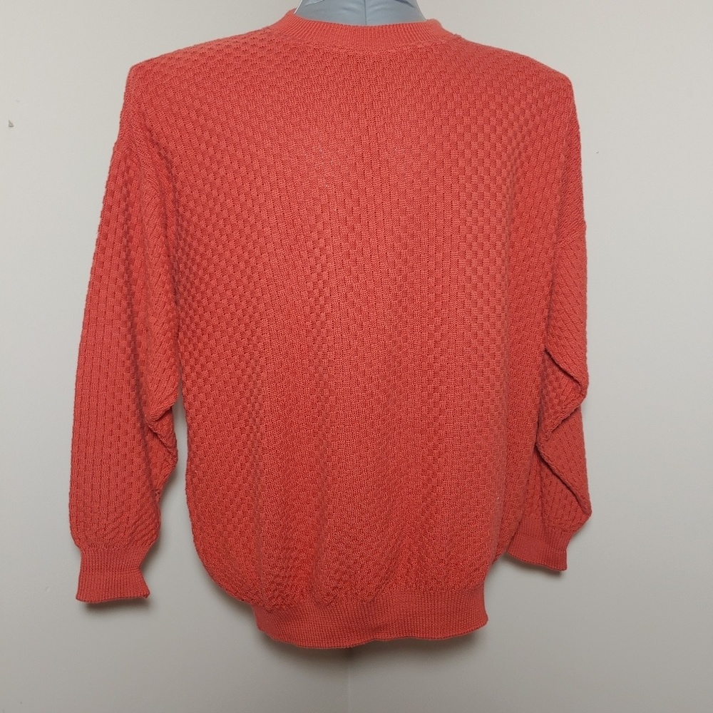 Tricot Marine Orange Sweater Made in Ireland Sz L